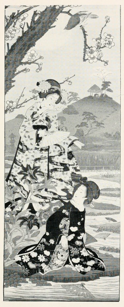 An illustration from On pastimes and amusements of the Japanese, 1899, leaf 19