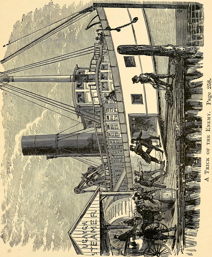 An illustration from On time : or, The young captain of the Ucayga steamer, 1869, leaf 284
