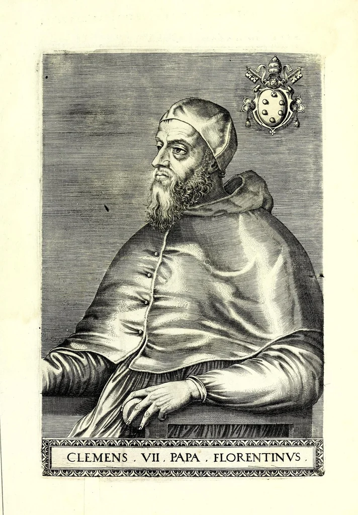 An illustration from Onvphrii Panvinii veronensis, fratris Eremitae Augustiniani, XXVII. pontificvm maximorvm elogia et imagines : accuratissime ad uiuum aeneis typeis delineatae, 1568, leaf 51