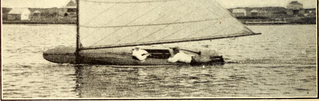 An illustration from On yacht sailing : a simple treatise for beginners upon the art of handling small yachts and boats, 1904, leaf 105