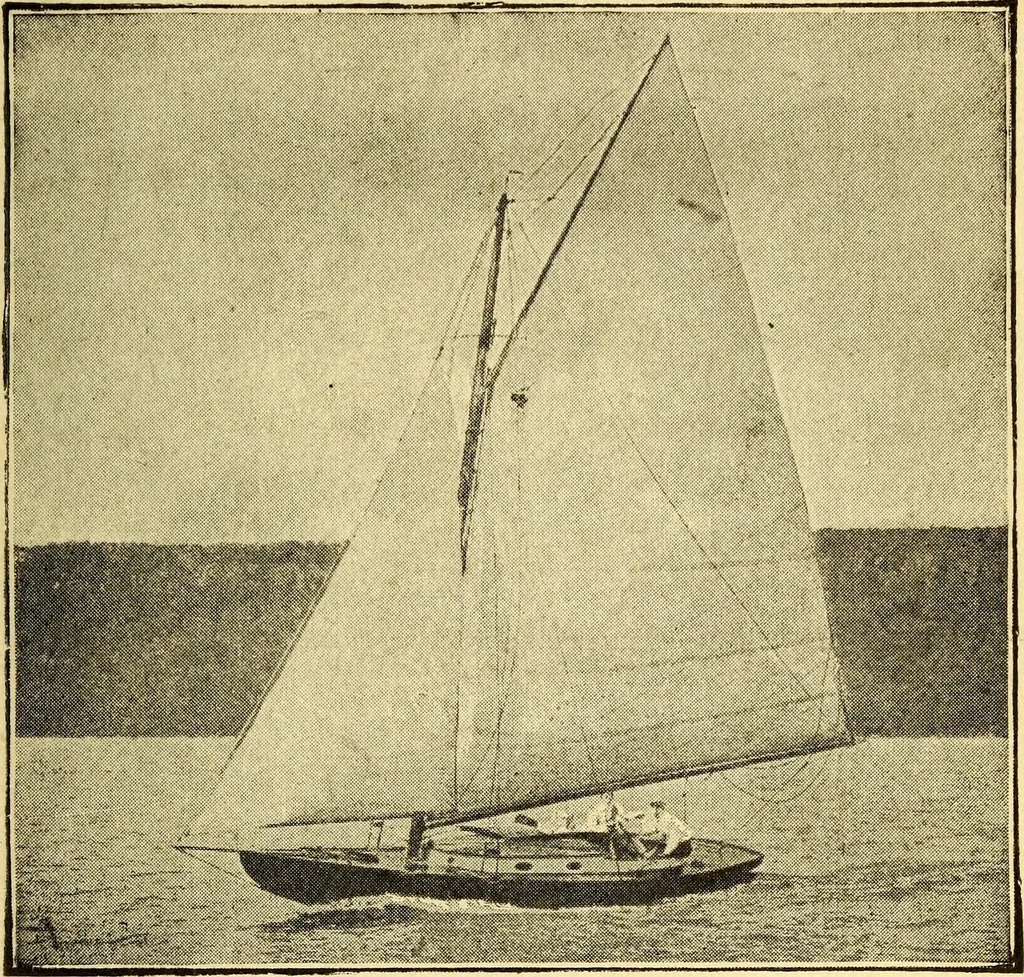 An illustration from On yacht sailing : a simple treatise for beginners upon the art of handling small yachts and boats, 1904, leaf 108