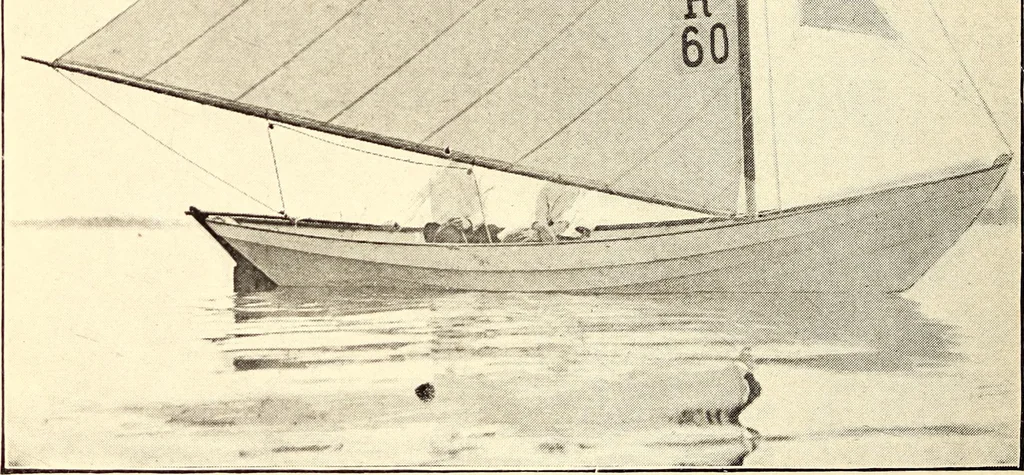 An illustration from On yacht sailing : a simple treatise for beginners upon the art of handling small yachts and boats, 1904, leaf 35