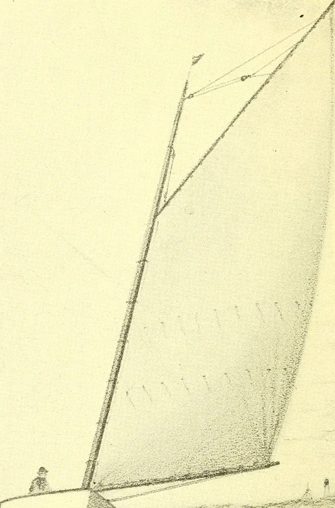 An illustration from On yacht sailing; a simple treatise for beginners upon the art of handling small yachts and boats, 1904, leaf 19