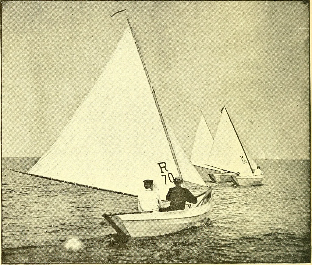 An illustration from On yacht sailing; a simple treatise for beginners upon the art of handling small yachts and boats, 1904, leaf 27