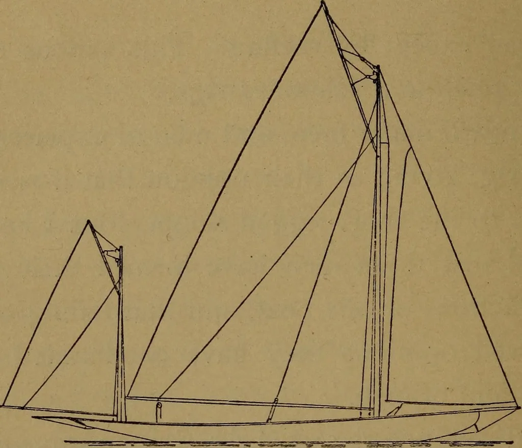 An illustration from On yachts and yacht handling, 1901, leaf 87