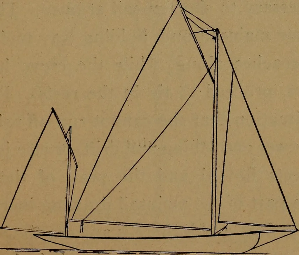 An illustration from On yachts and yacht handling, 1901, leaf 92