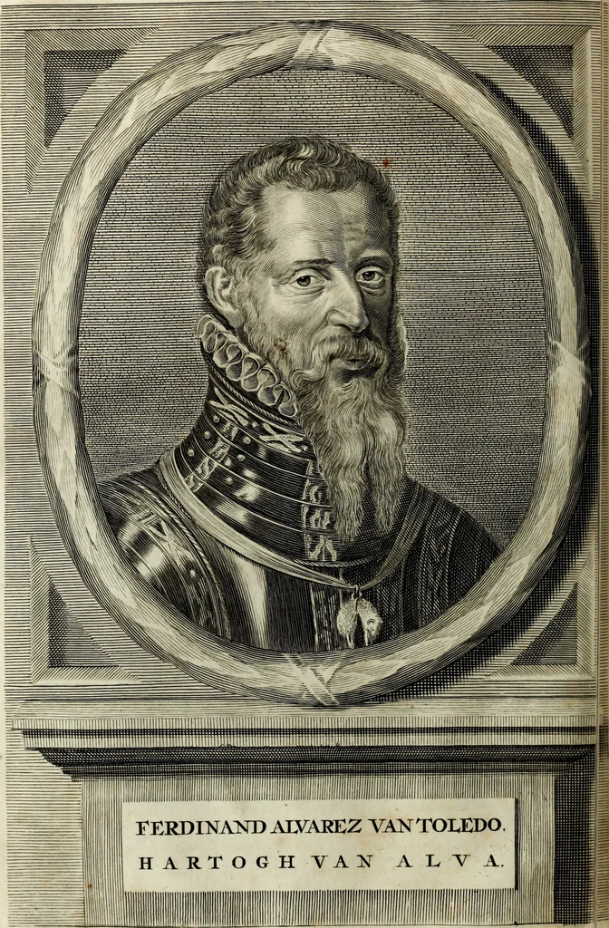 An illustration from Oorsprongk, Begin, en Vervolgh der Nederlandsche Oorlogen, beroerten, en Borgerlyke Oneenigheden : beginnende met d'opdracht der selve Landen, gedaen by Keyser Karel den Vijfden, aen sijnen Soon Konink Philippus van Spanjen, en eindigende met het einde van 't jaer M D C, 1679, leaf 233