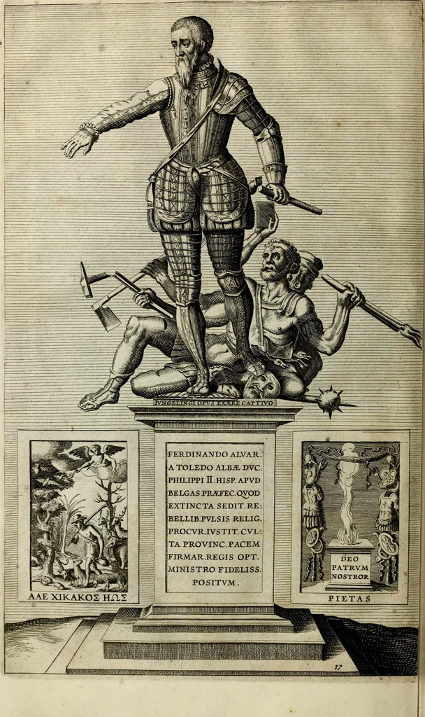 An illustration from Oorsprongk, Begin, en Vervolgh der Nederlandsche Oorlogen, beroerten, en Borgerlyke Oneenigheden : beginnende met d'opdracht der selve Landen, gedaen by Keyser Karel den Vijfden, aen sijnen Soon Konink Philippus van Spanjen, en eindigende met het einde van 't jaer M D C, 1679, leaf 315