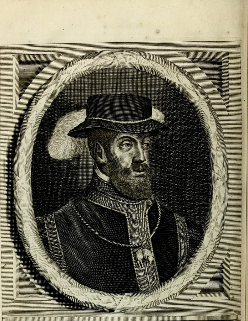 An illustration from Oorsprongk, Begin, en Vervolgh der Nederlandsche Oorlogen, beroerten, en Borgerlyke Oneenigheden : beginnende met d'opdracht der selve Landen, gedaen by Keyser Karel den Vijfden, aen sijnen Soon Konink Philippus van Spanjen, en eindigende met het einde van 't jaer M D C, 1679, leaf 41