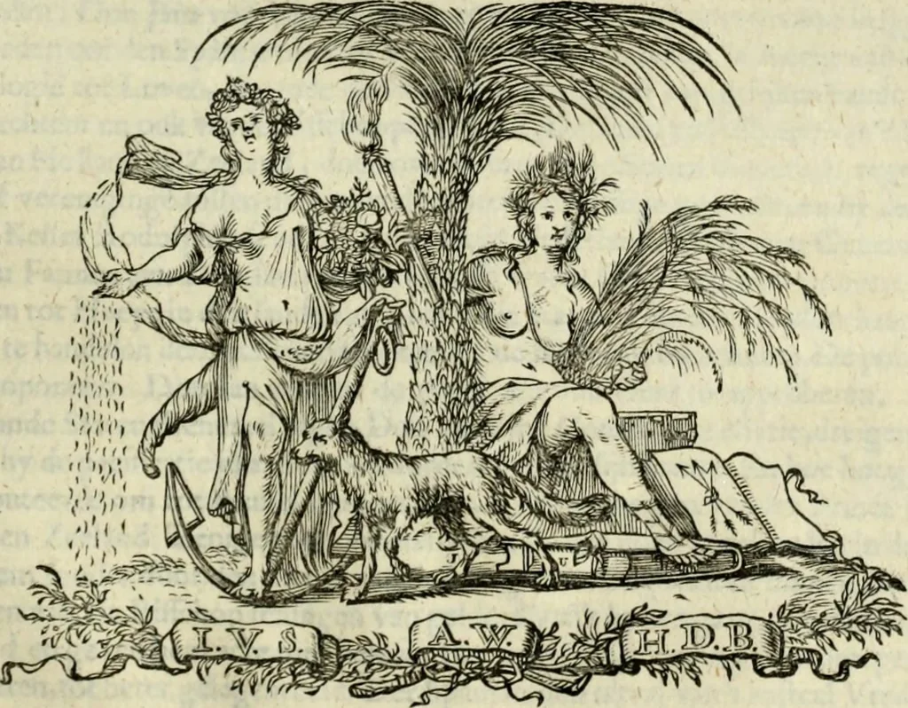 An illustration from Oorsprongk, Begin, en Vervolgh der Nederlandsche Oorlogen, beroerten, en Borgerlyke Oneenigheden : beginnende met d'opdracht der selve Landen, gedaen by Keyser Karel den Vijfden, aen sijnen Soon Konink Philippus van Spanjen, en eindigende met het einde van 't jaer M D C, 1679, leaf 844