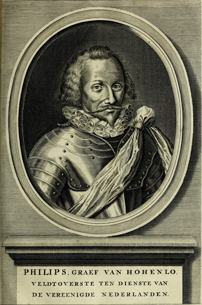 An illustration from Oorsprongk, Begin, en Vervolgh der Nederlandsche Oorlogen, beroerten, en Borgerlyke Oneenigheden : beginnende met d'opdracht der selve Landen, gedaen by Keyser Karel den Vijfden, aen sijnen Soon Konink Philippus van Spanjen, en eindigende met het einde van 't jaer M D C, 1679, leaf 748