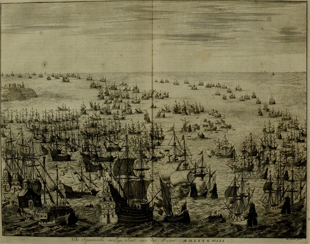 An illustration from Oorsprongk, Begin, en Vervolgh der Nederlandsche Oorlogen, beroerten, en Borgerlyke Oneenigheden : beginnende met d'opdracht der selve Landen, gedaen by Keyser Karel den Vijfden, aen sijnen Soon Konink Philippus van Spanjen, en eindigende met het einde van 't jaer M D C, 1679, leaf 344