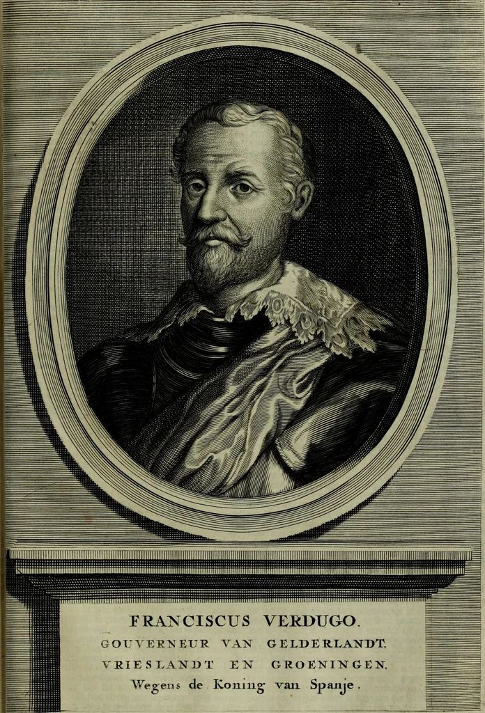 An illustration from Oorsprongk, Begin, en Vervolgh der Nederlandsche Oorlogen, beroerten, en Borgerlyke Oneenigheden : beginnende met d'opdracht der selve Landen, gedaen by Keyser Karel den Vijfden, aen sijnen Soon Konink Philippus van Spanjen, en eindigende met het einde van 't jaer M D C, 1679, leaf 766