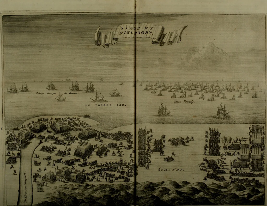 An illustration from Oorsprongk, Begin, en Vervolgh der Nederlandsche Oorlogen, beroerten, en Borgerlyke Oneenigheden : beginnende met d'opdracht der selve Landen, gedaen by Keyser Karel den Vijfden, aen sijnen Soon Konink Philippus van Spanjen, en eindigende met het einde van 't jaer M D C, 1679, leaf 707
