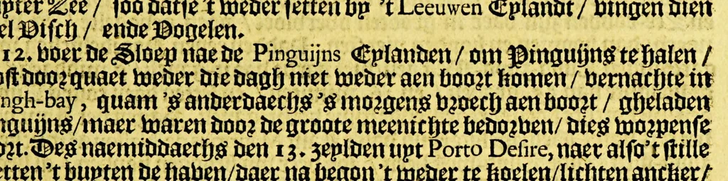 An illustration from Oost- en West-Indische voyagie; door de Strate Magallanes naer de Moluques, met ses schepen onder den commandeur Ioris Spilbergen. : Als mede de wonderlijcke reyse ghedaen door Willem Cornelisz Schouten van Hoorn, en Iacob le Maire, in den jaere 1615, 1616, 1617. Hoe sy bezuyden de Straet van Magallanes een nieuwe passagie tot in den groote Zuydt-Zee ontdeckt, voort den gheheelen aerd-kloot om-ghezeylt hebben ., 1648, leaf 85