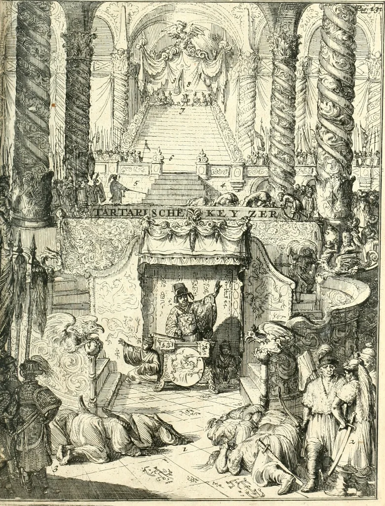 An illustration from Oost-Indische voyagie; vervattende veel voorname voorvallen en ongemeene oreemde geschiedenissen, bloedige zee- en landtgevechten tegen de Portugeesen en Makassaren .., 1676, leaf 152