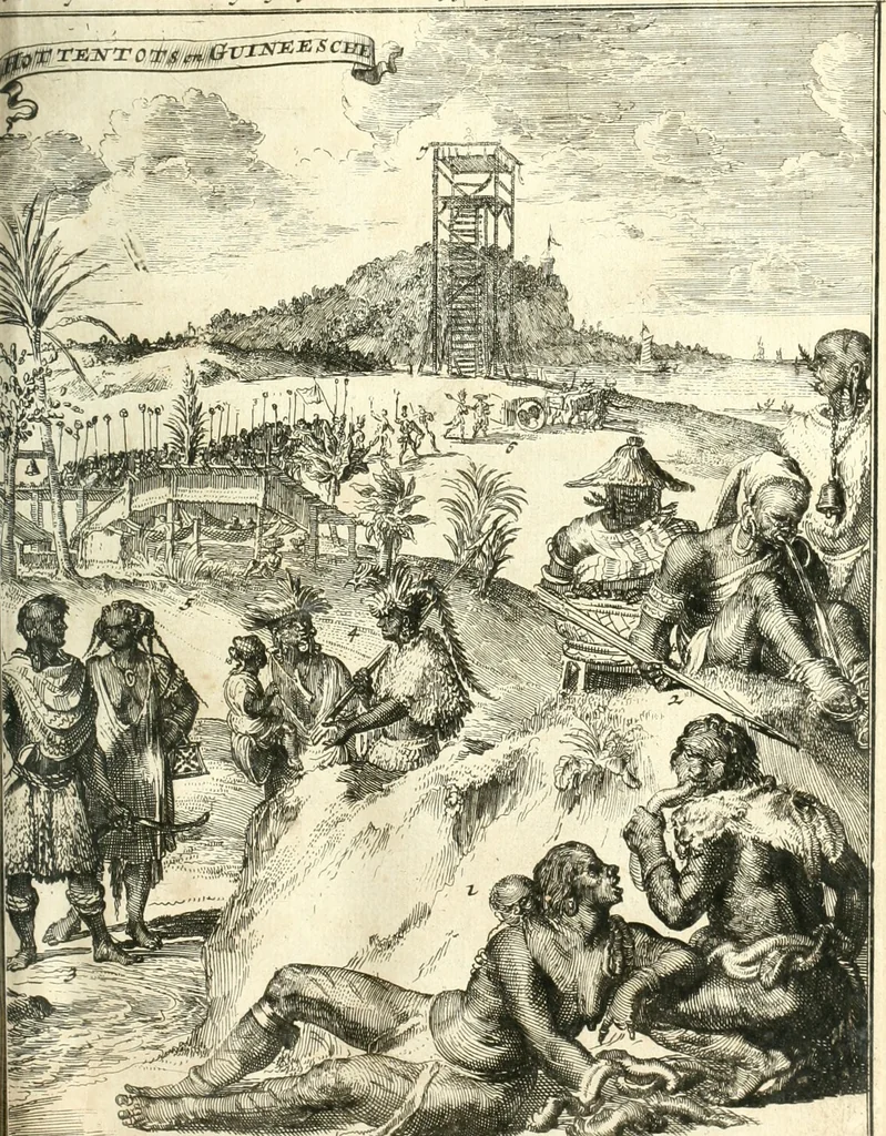 An illustration from Oost-Indische voyagie; vervattende veel voorname voorvallen en ongemeene oreemde geschiedenissen, bloedige zee- en landtgevechten tegen de Portugeesen en Makassaren .., 1676, leaf 168