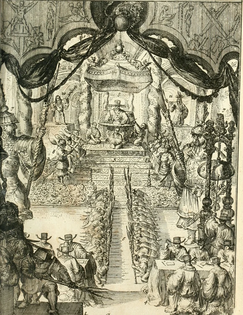 An illustration from Oost-Indische voyagie; vervattende veel voorname voorvallen en ongemeene oreemde geschiedenissen, bloedige zee- en landtgevechten tegen de Portugeesen en Makassaren .., 1676, leaf 172