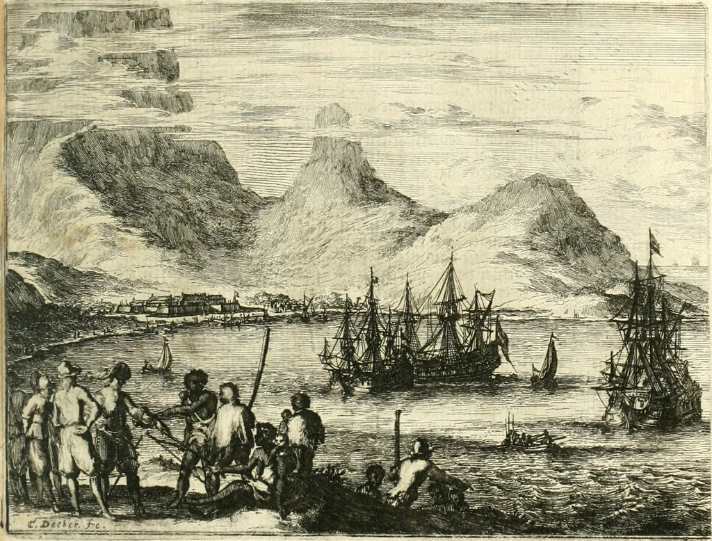 An illustration from Oost-Indische voyagie; vervattende veel voorname voorvallen en ongemeene oreemde geschiedenissen, bloedige zee- en landtgevechten tegen de Portugeesen en Makassaren .., 1676, leaf 24