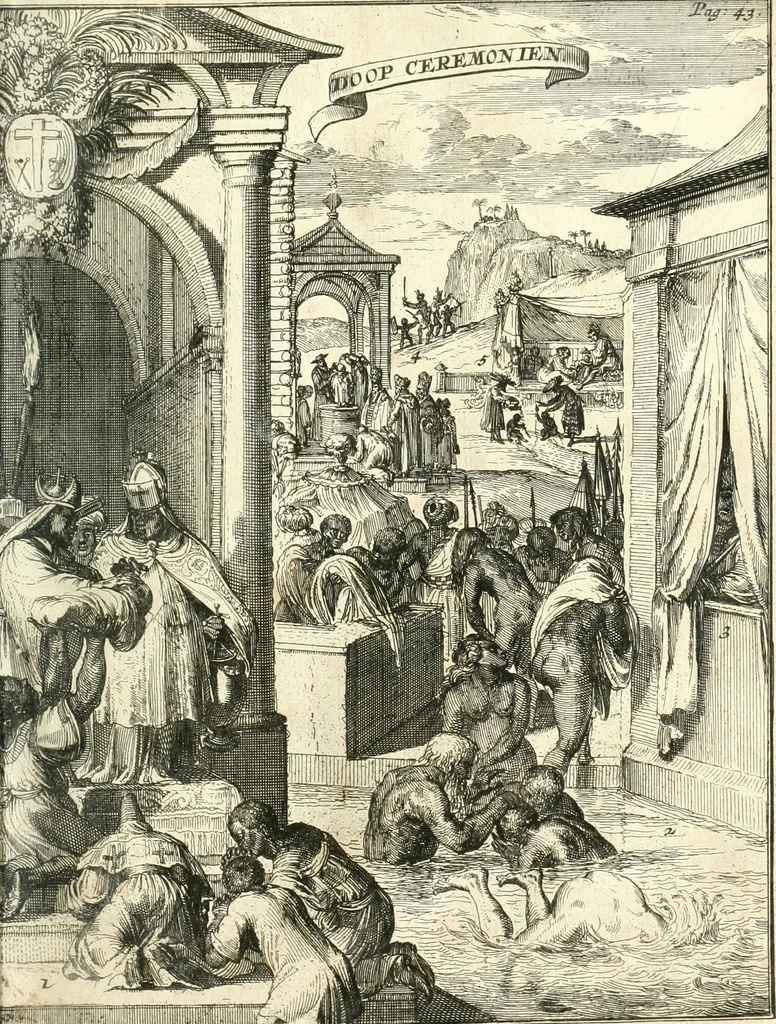 An illustration from Oost-Indische voyagie; vervattende veel voorname voorvallen en ongemeene oreemde geschiedenissen, bloedige zee- en landtgevechten tegen de Portugeesen en Makassaren .., 1676, leaf 268