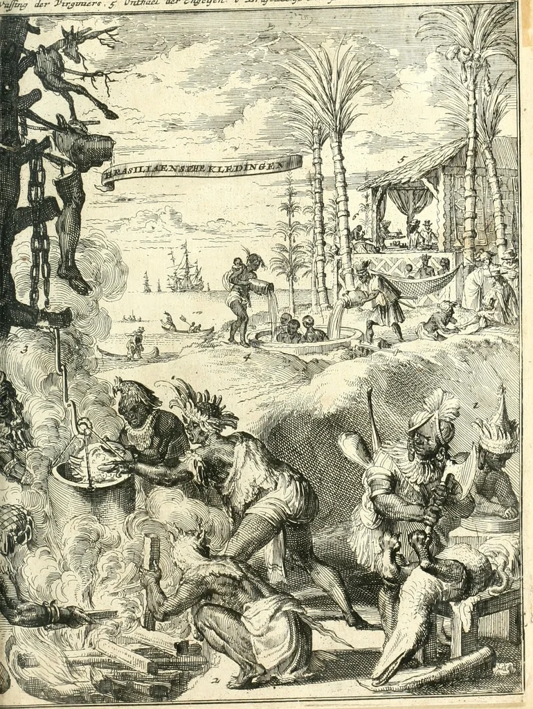 An illustration from Oost-Indische voyagie; vervattende veel voorname voorvallen en ongemeene oreemde geschiedenissen, bloedige zee- en landtgevechten tegen de Portugeesen en Makassaren .., 1676, leaf 372