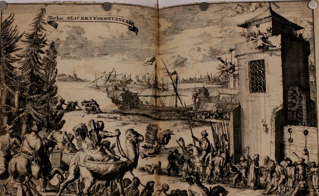 An illustration from Oost-Indische voyagie; vervattende veel voorname voorvallen en ongemeene oreemde geschiedenissen, bloedige zee- en landtgevechten tegen de Portugeesen en Makassaren .., 1676, leaf 431