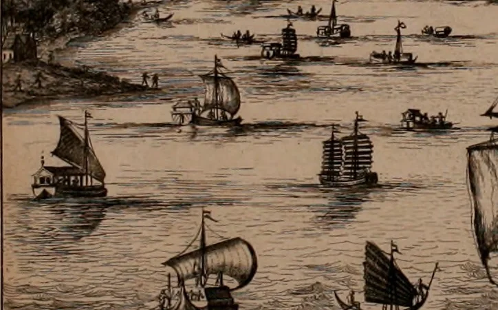 An illustration from Oost-Indische voyagie; vervattende veel voorname voorvallen en ongemeene oreemde geschiedenissen, bloedige zee- en landtgevechten tegen de Portugeesen en Makassaren .., 1676, leaf 451