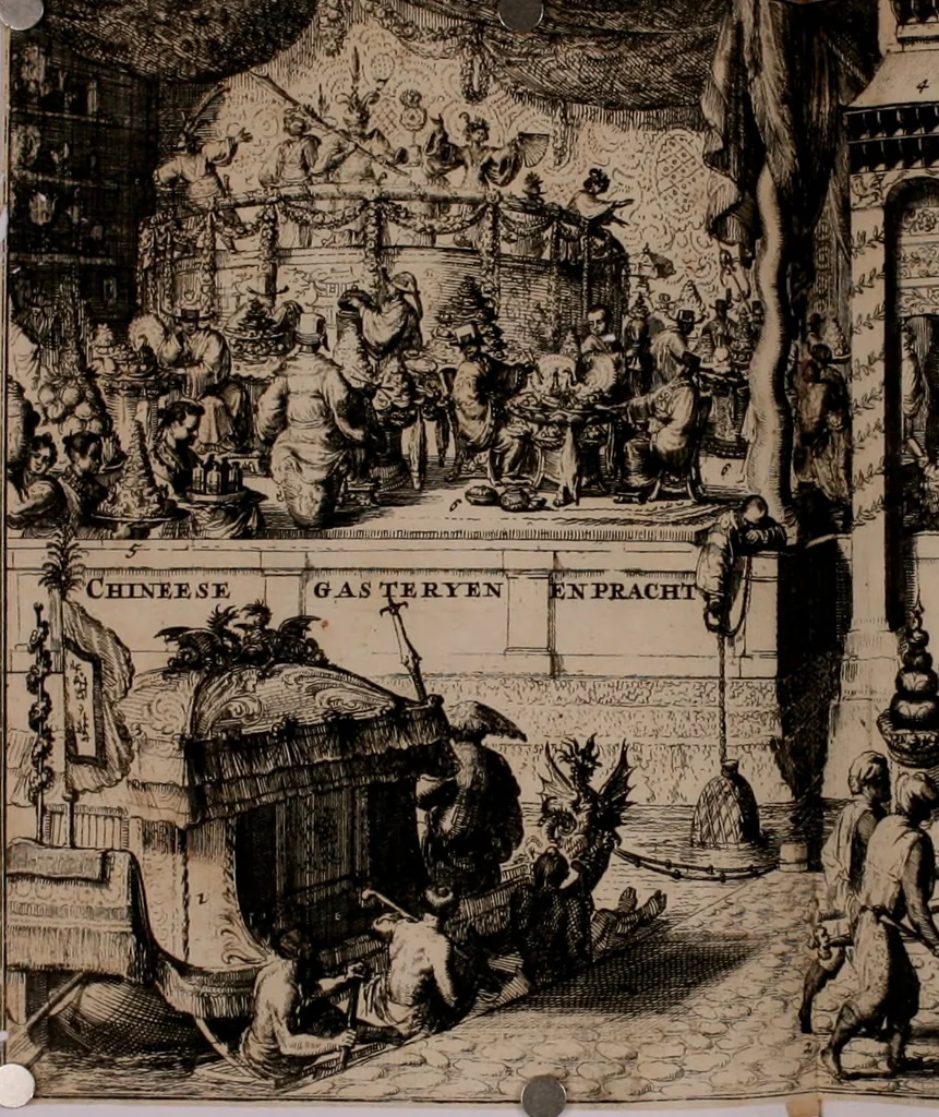 An illustration from Oost-Indische voyagie; vervattende veel voorname voorvallen en ongemeene oreemde geschiedenissen, bloedige zee- en landtgevechten tegen de Portugeesen en Makassaren .., 1676, leaf 461