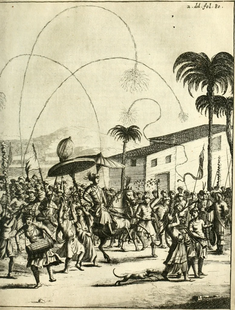 An illustration from Oost-Indische voyagie; vervattende veel voorname voorvallen en ongemeene oreemde geschiedenissen, bloedige zee- en landtgevechten tegen de Portugeesen en Makassaren .., 1676, leaf 510