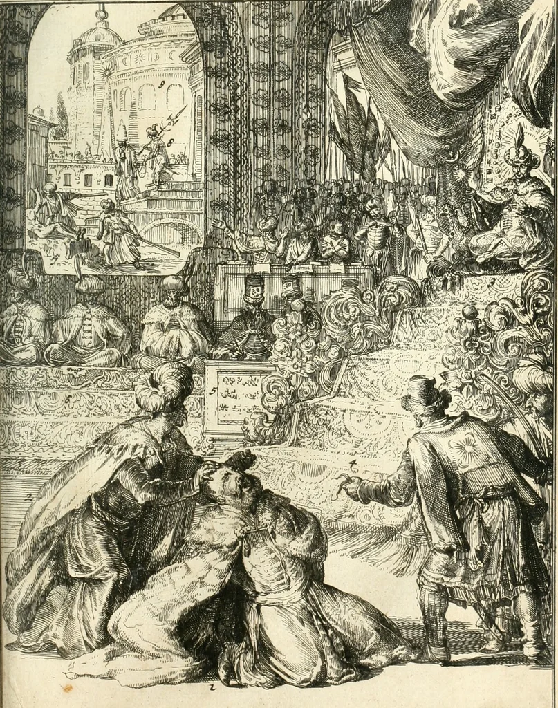 An illustration from Oost-Indische voyagie; vervattende veel voorname voorvallen en ongemeene oreemde geschiedenissen, bloedige zee- en landtgevechten tegen de Portugeesen en Makassaren .., 1676, leaf 538