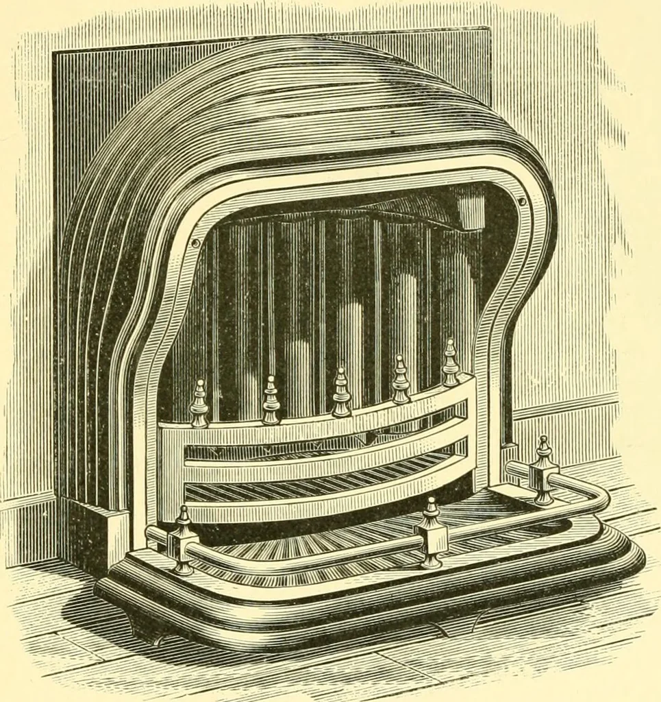 An illustration from The open fireplace in all ages, 1886, leaf 104