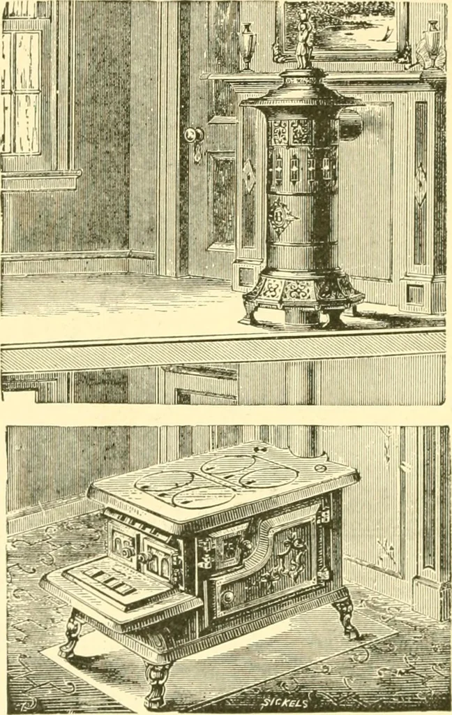 An illustration from The open fireplace in all ages, 1886, leaf 109