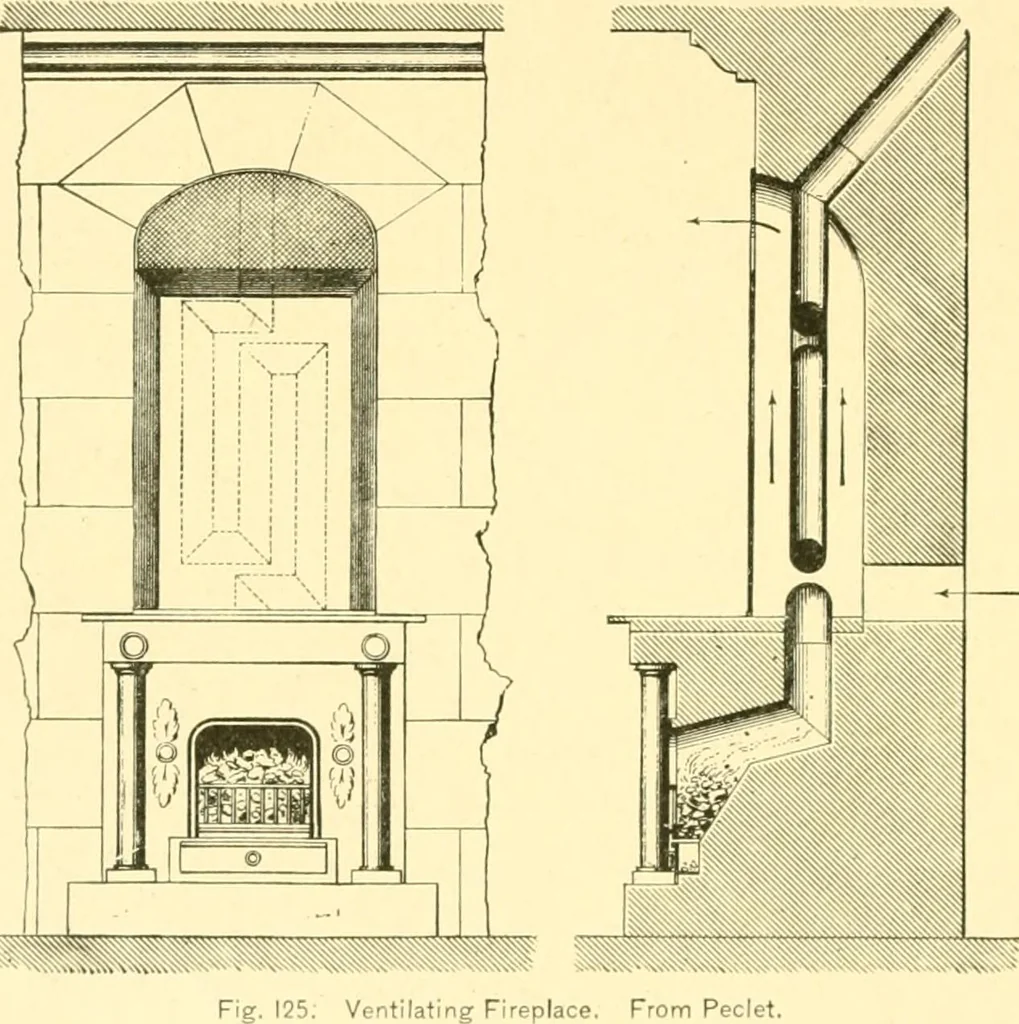 An illustration from The open fireplace in all ages, 1886, leaf 117