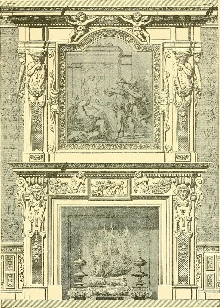 An illustration from The open fireplace in all ages, 1886, leaf 132