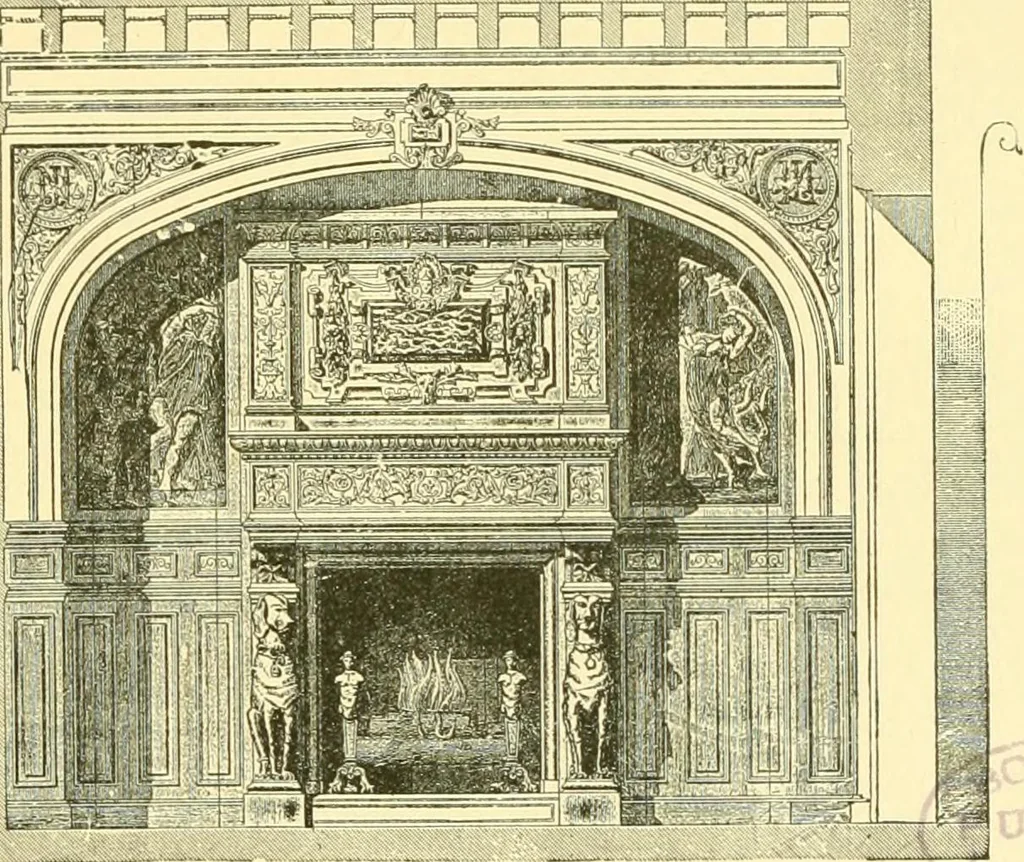 An illustration from The open fireplace in all ages, 1886, leaf 134
