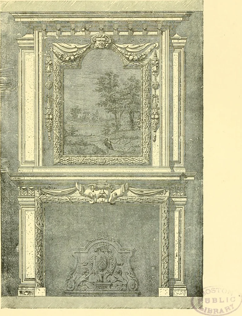 An illustration from The open fireplace in all ages, 1886, leaf 136