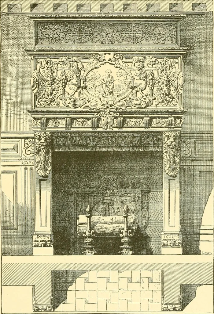 An illustration from The open fireplace in all ages, 1886, leaf 142