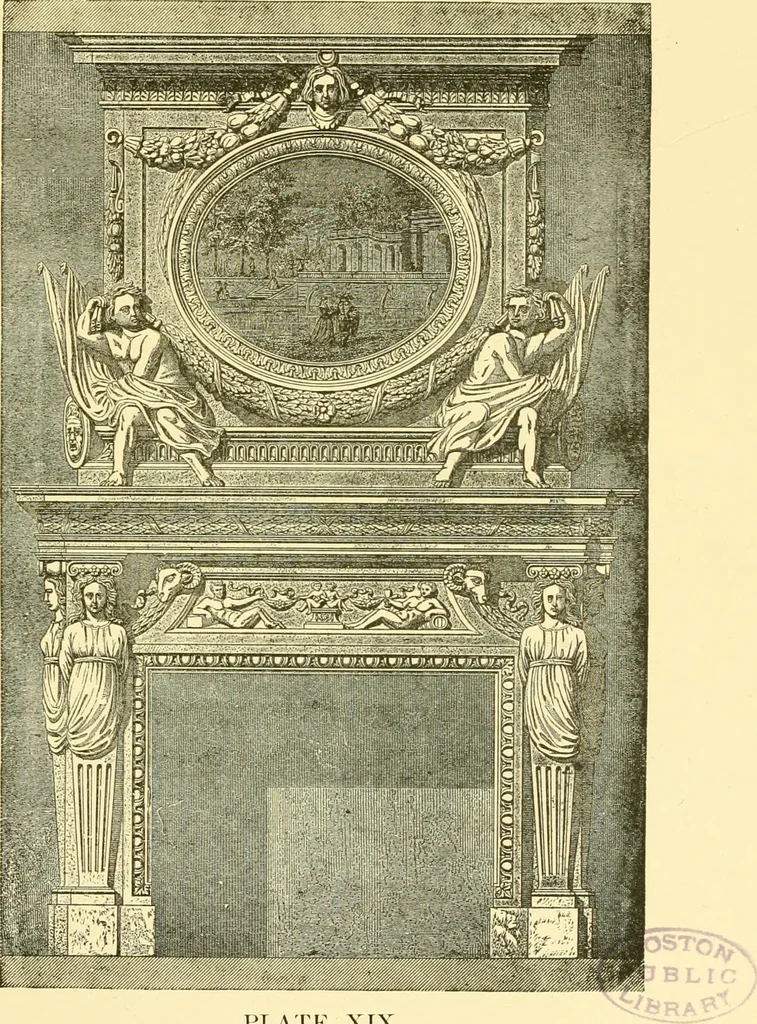 An illustration from The open fireplace in all ages, 1886, leaf 148