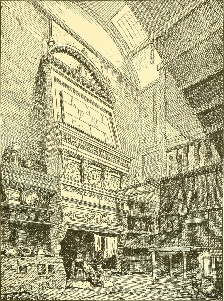 An illustration from The open fireplace in all ages, 1886, leaf 168