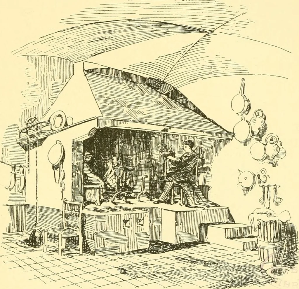 An illustration from The open fireplace in all ages, 1886, leaf 170