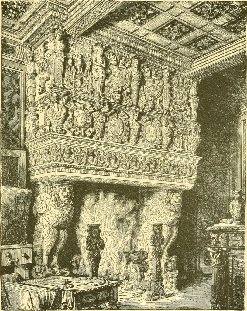 An illustration from The open fireplace in all ages, 1886, leaf 20