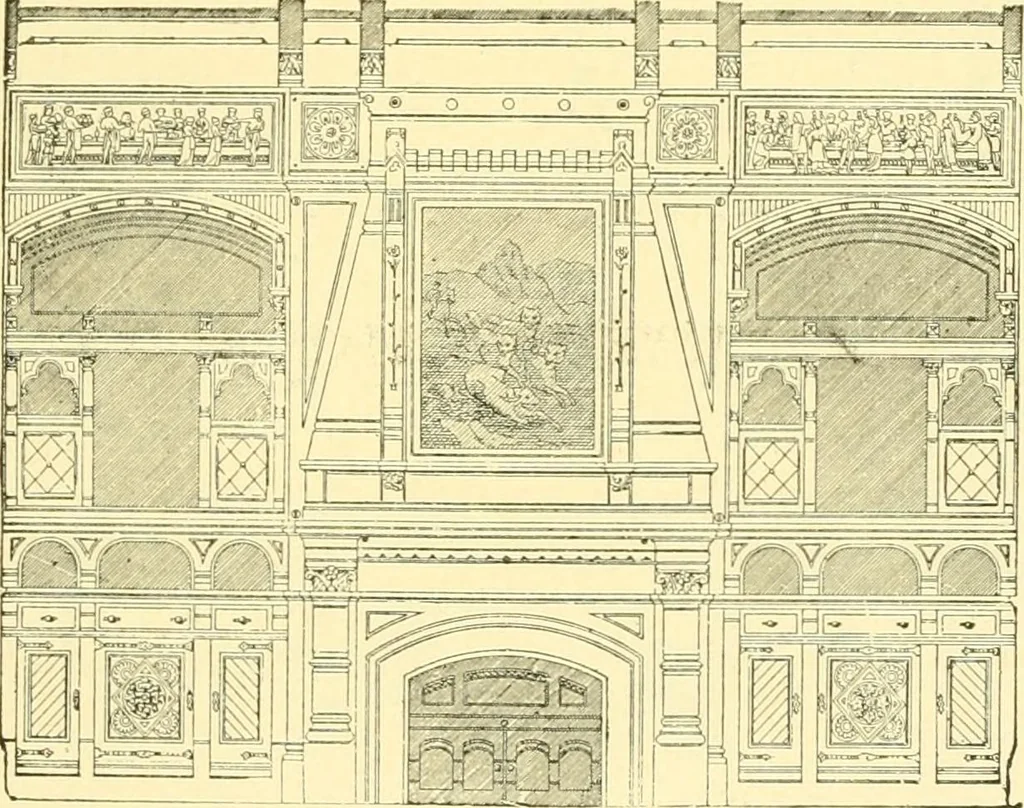 An illustration from The open fireplace in all ages, 1886, leaf 234