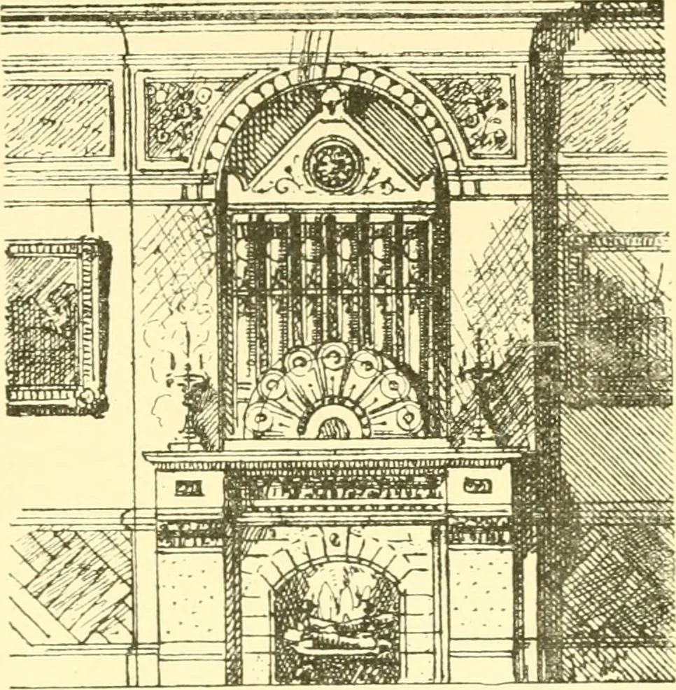 An illustration from The open fireplace in all ages, 1886, leaf 243