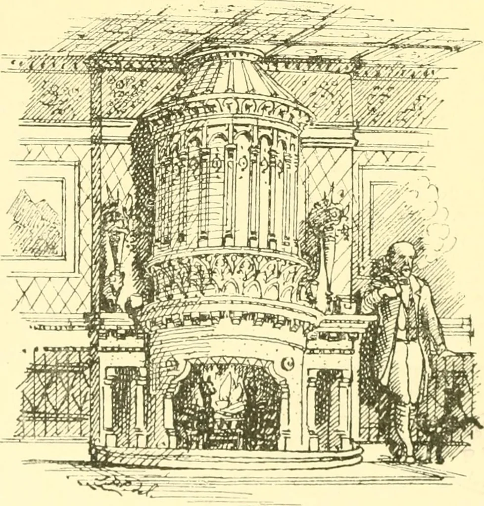 An illustration from The open fireplace in all ages, 1886, leaf 245