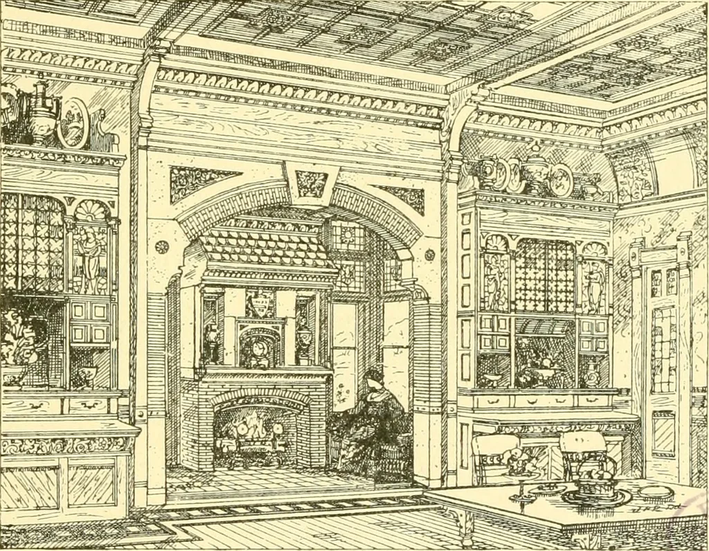 An illustration from The open fireplace in all ages, 1886, leaf 278