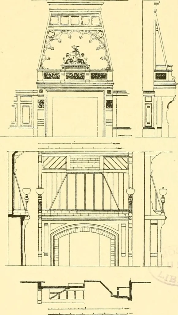 An illustration from The open fireplace in all ages, 1886, leaf 282