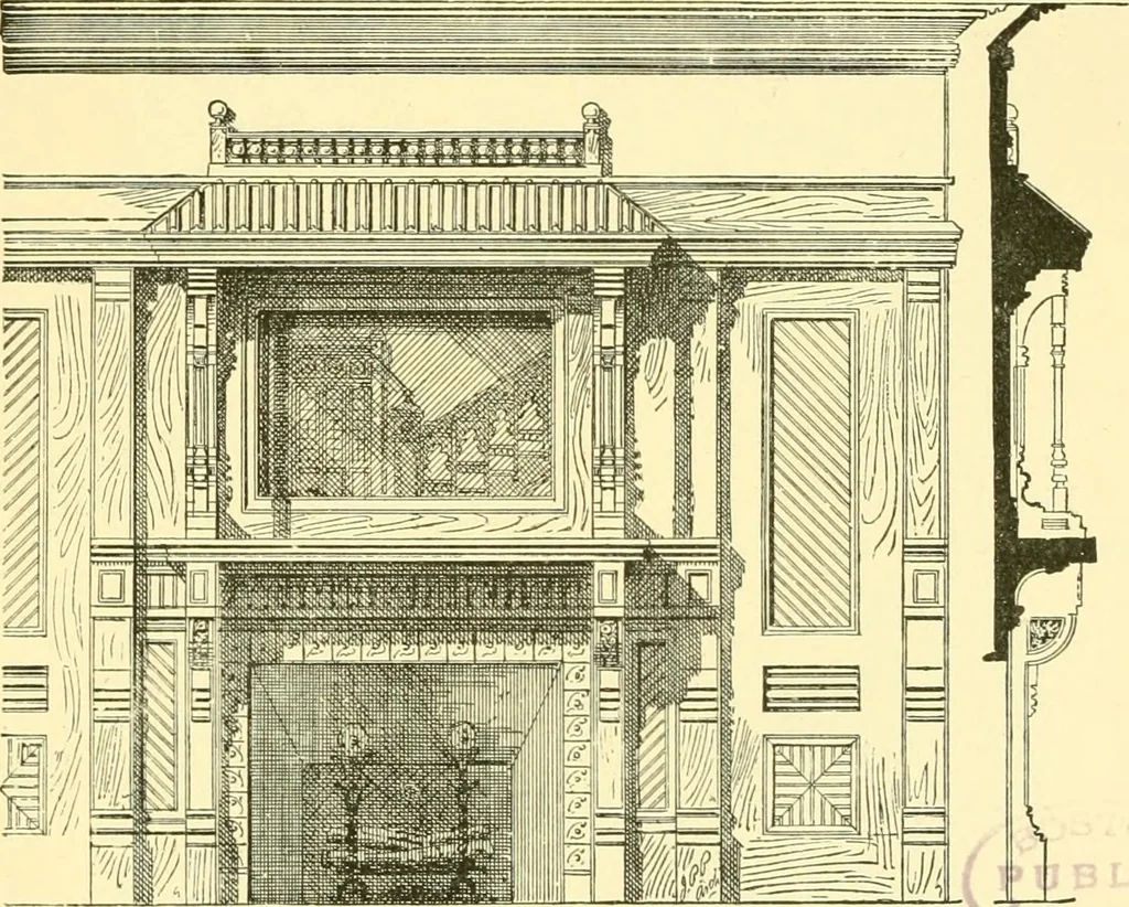 An illustration from The open fireplace in all ages, 1886, leaf 286