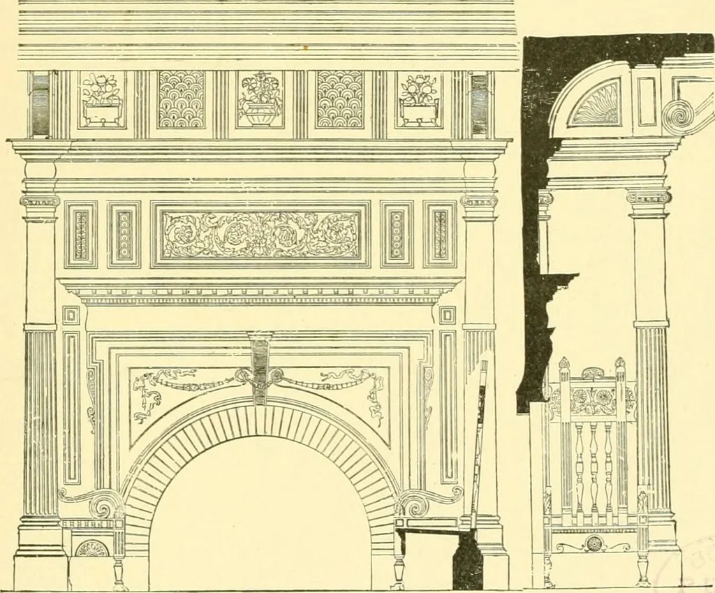 An illustration from The open fireplace in all ages, 1886, leaf 294