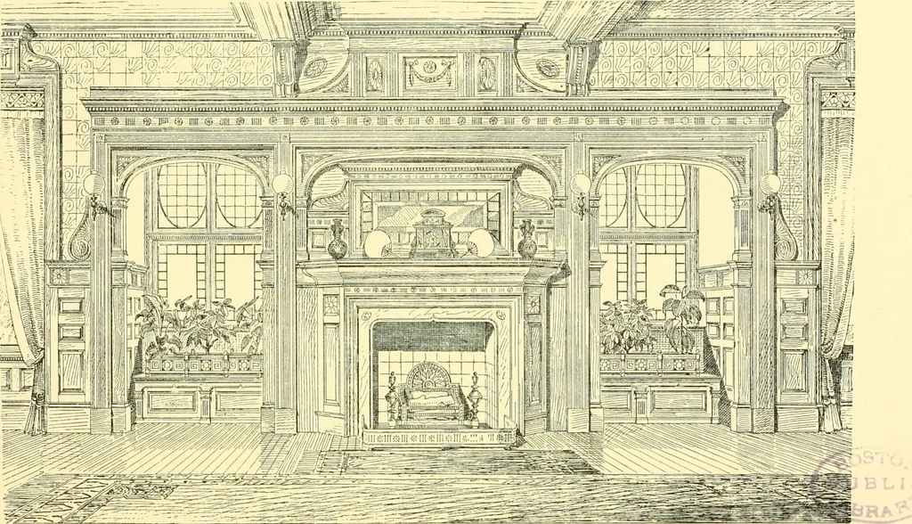 An illustration from The open fireplace in all ages, 1886, leaf 296