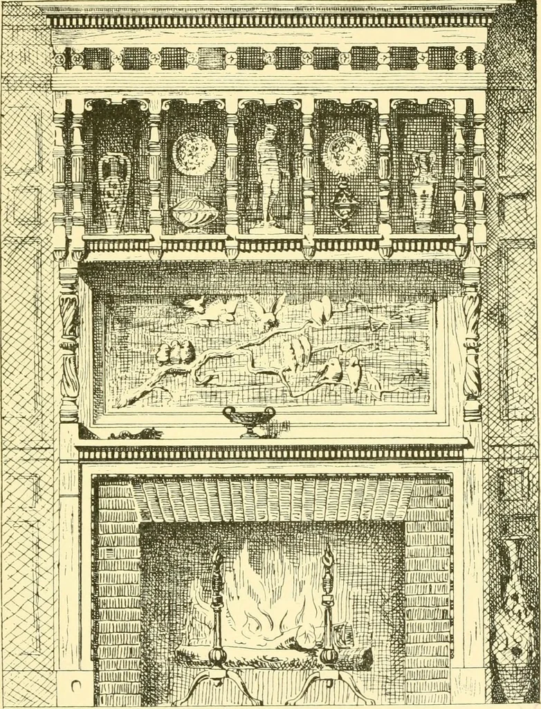 An illustration from The open fireplace in all ages, 1886, leaf 300